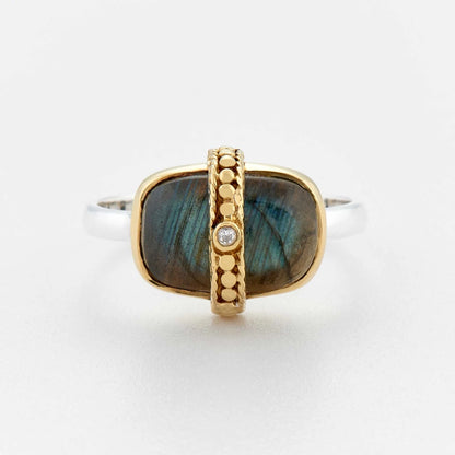 Silver Ring with Labradorite "Growth"