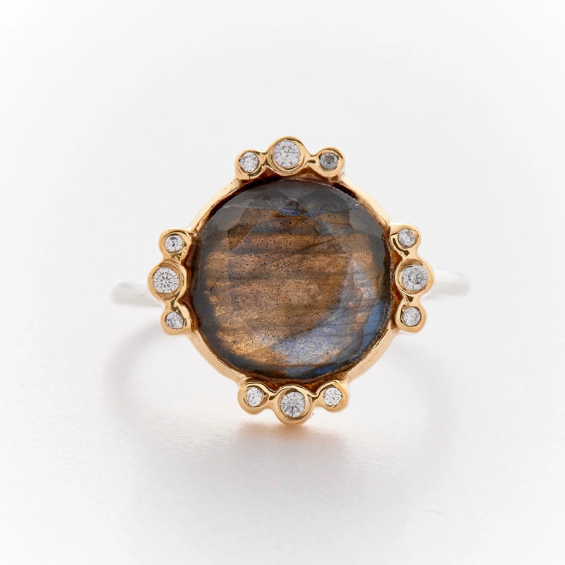 Silver Ring with Labradorite "Growth"