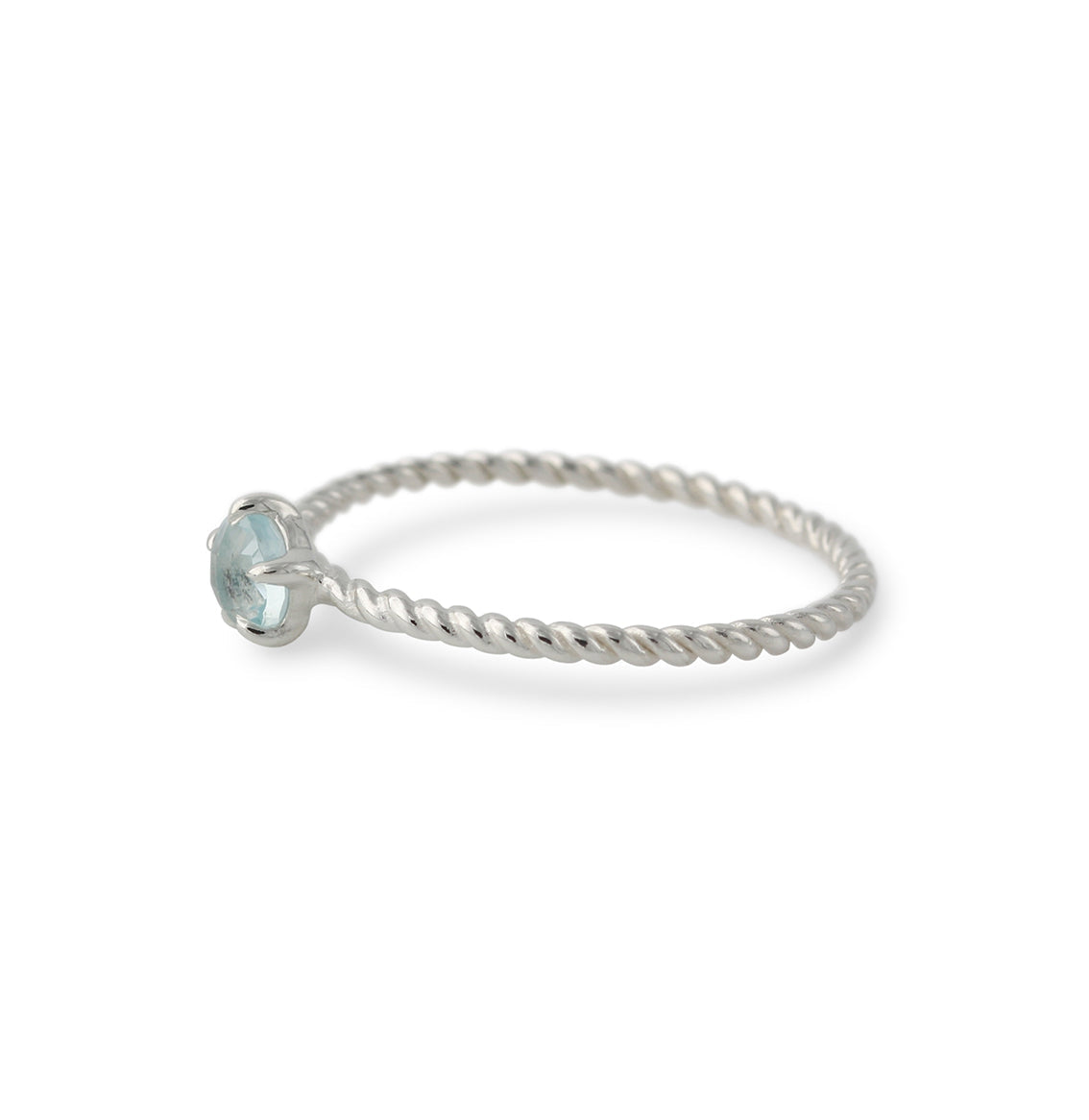 Silver ring with topaz