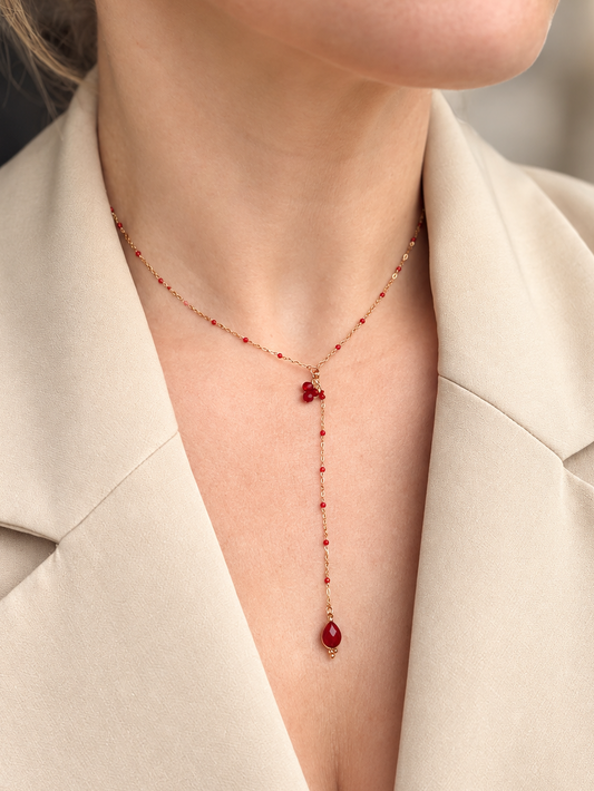 Carnelian necklace "Energy"