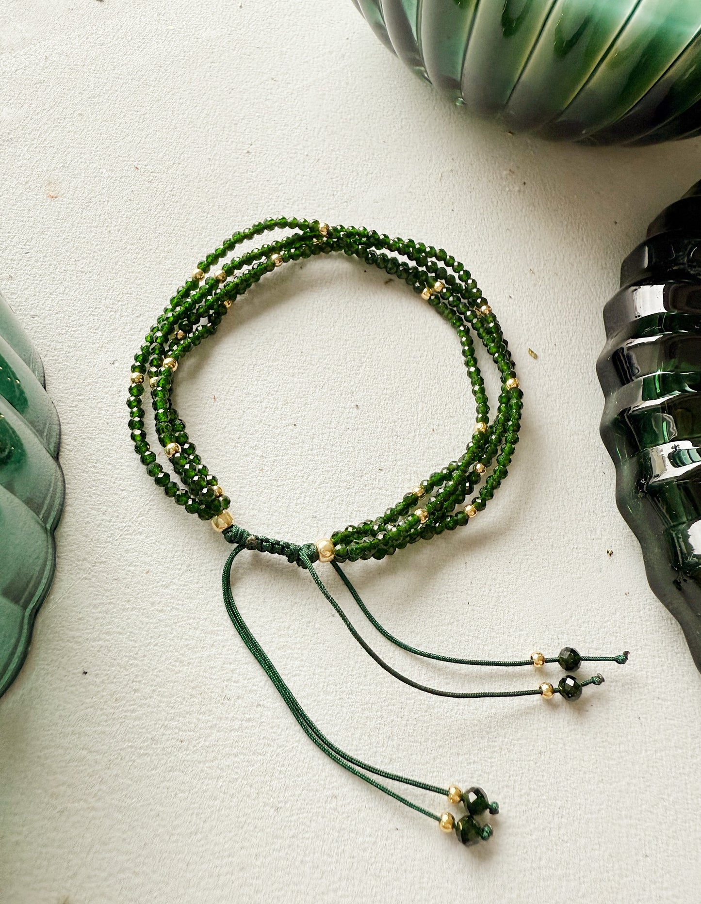 Green Tourmaline Bracelet "Blooming"