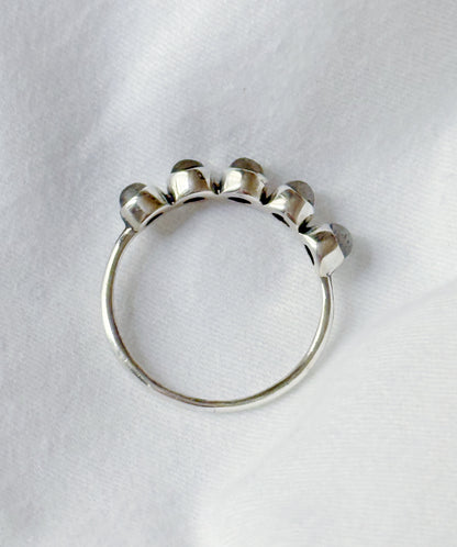 Silver ring "Labradorite Droplets"