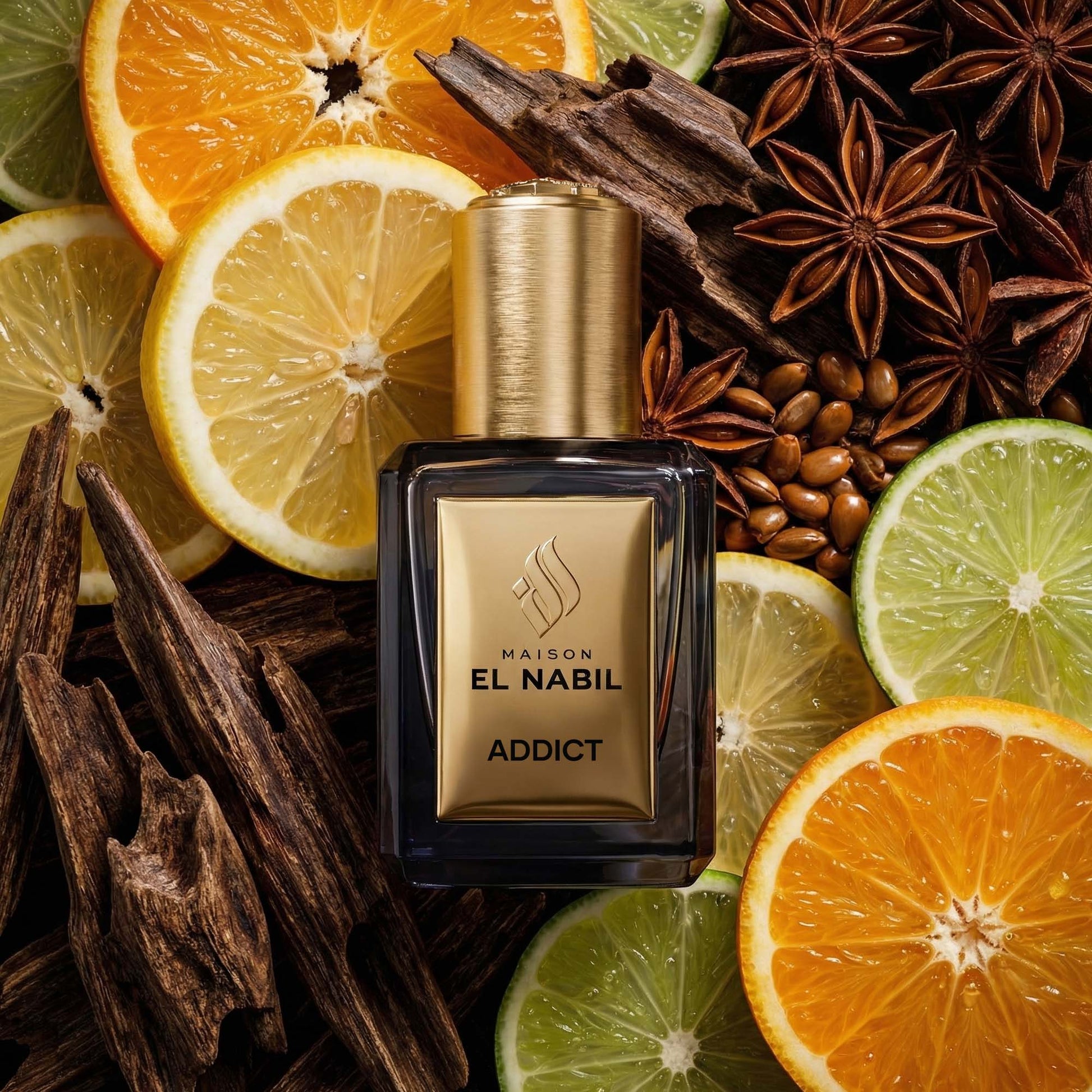 ADDICT perfume oil / spicy, woody