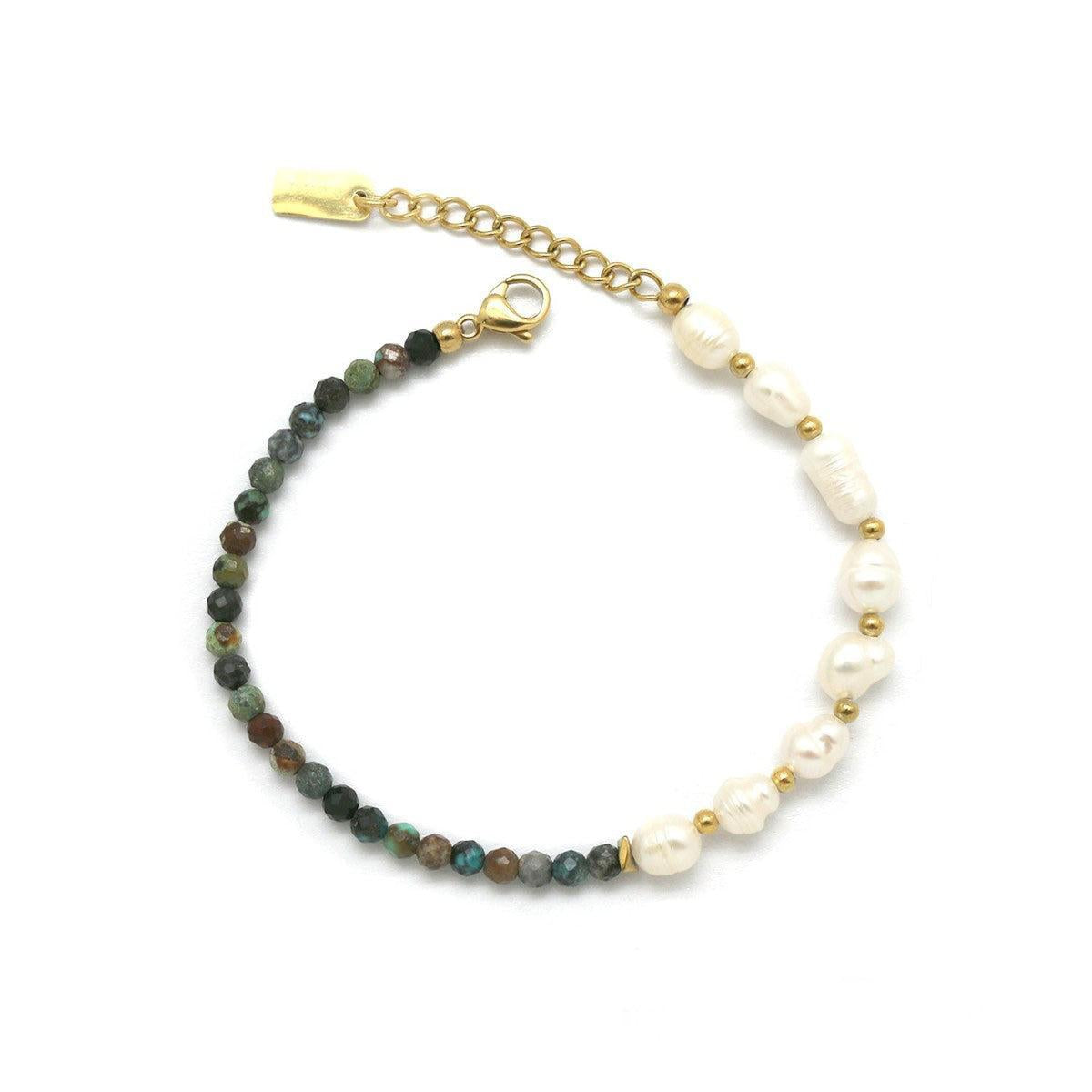 Afrikietiško turkio ir perlų apyrankė