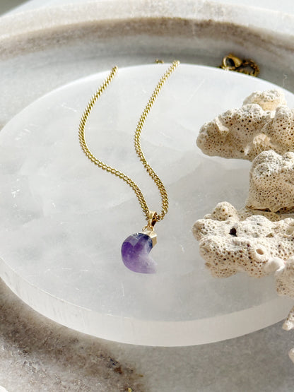 Amethyst necklace “Moon”