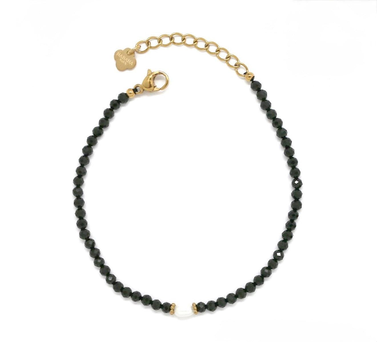 Bracelet with Onyx crystals