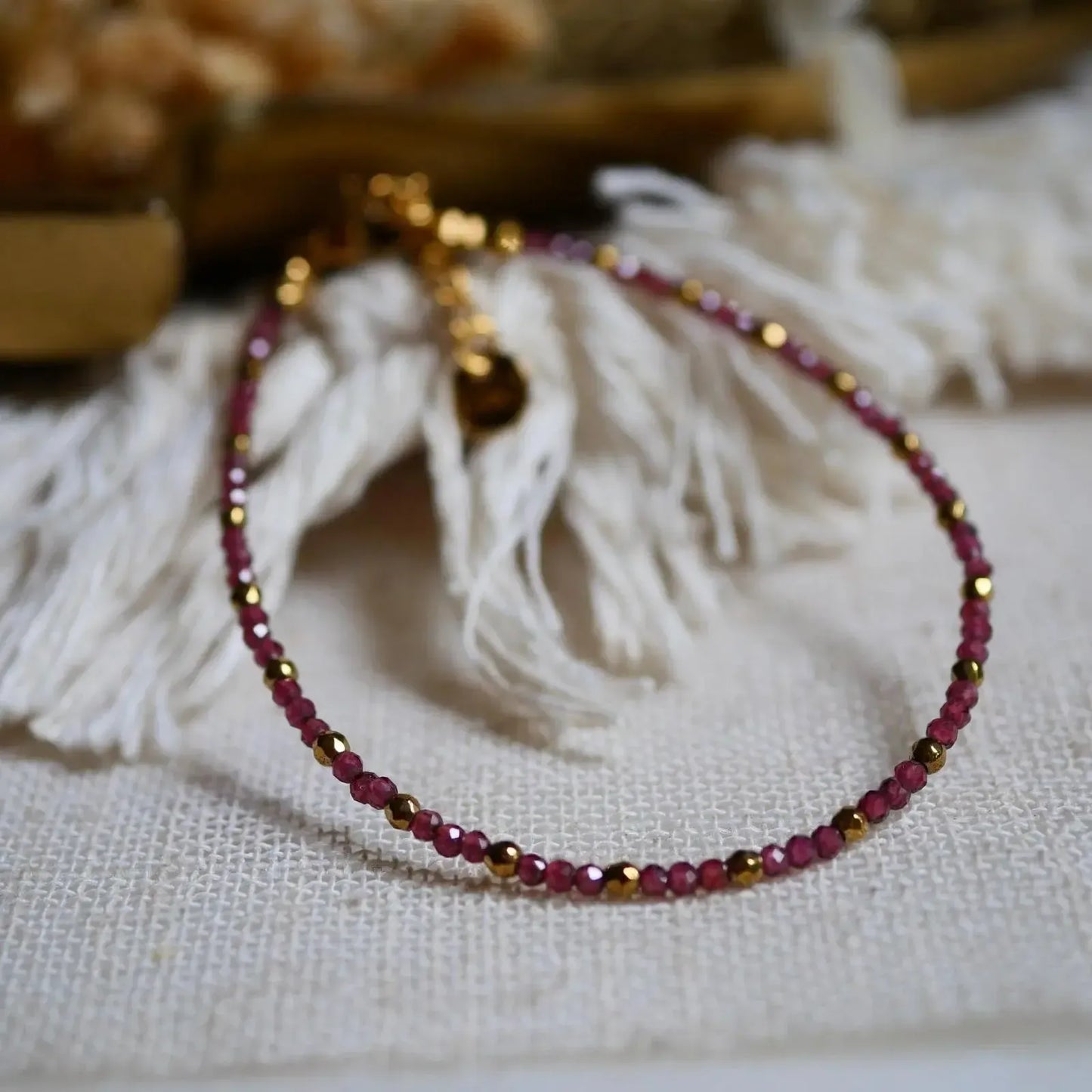 Bracelet with garnets "Energy"
