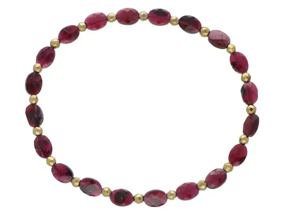 Apyrankė su granato kristalais