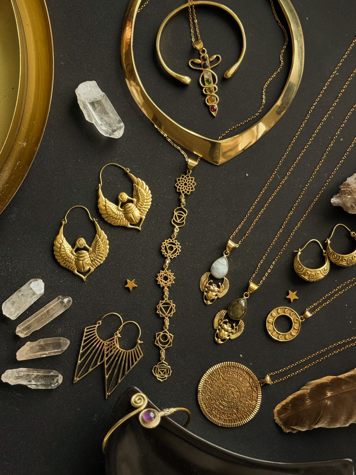 Auskarai "Dykumos auksas"