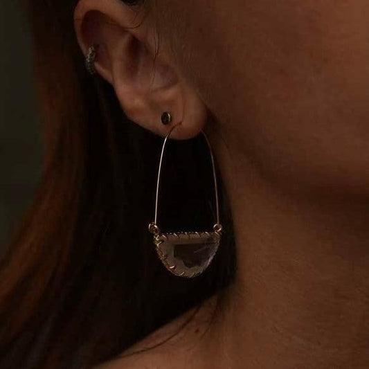 Auskarai su labradoritu "Balansas"