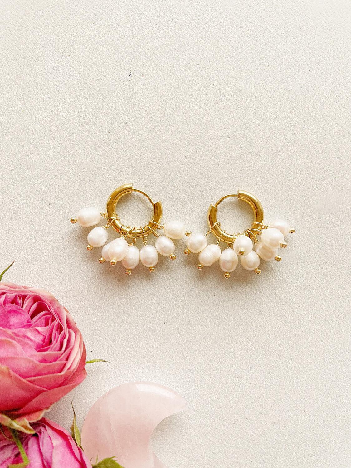 Earrings with pearls "8 Pearls"