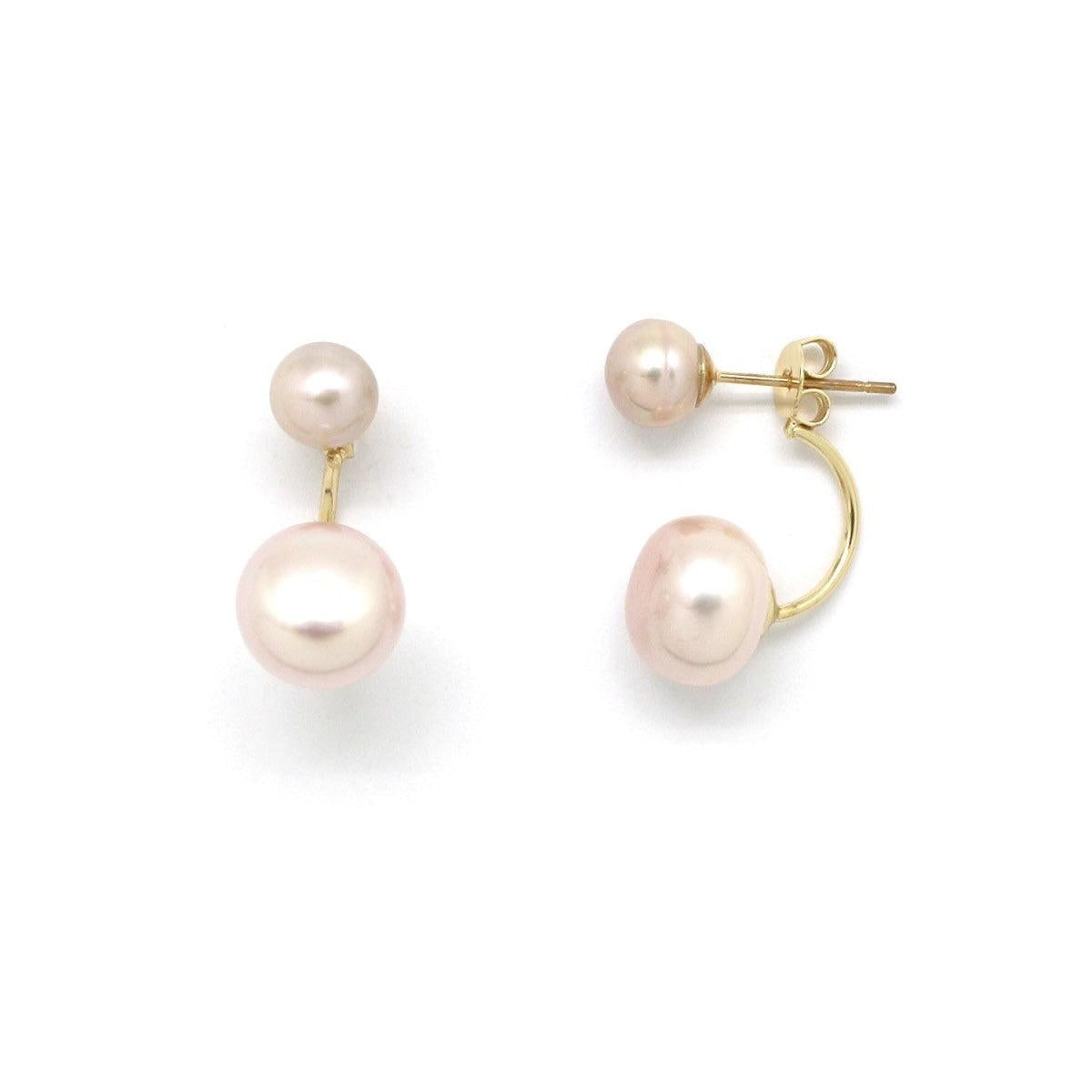 "Duo" pearl earrings