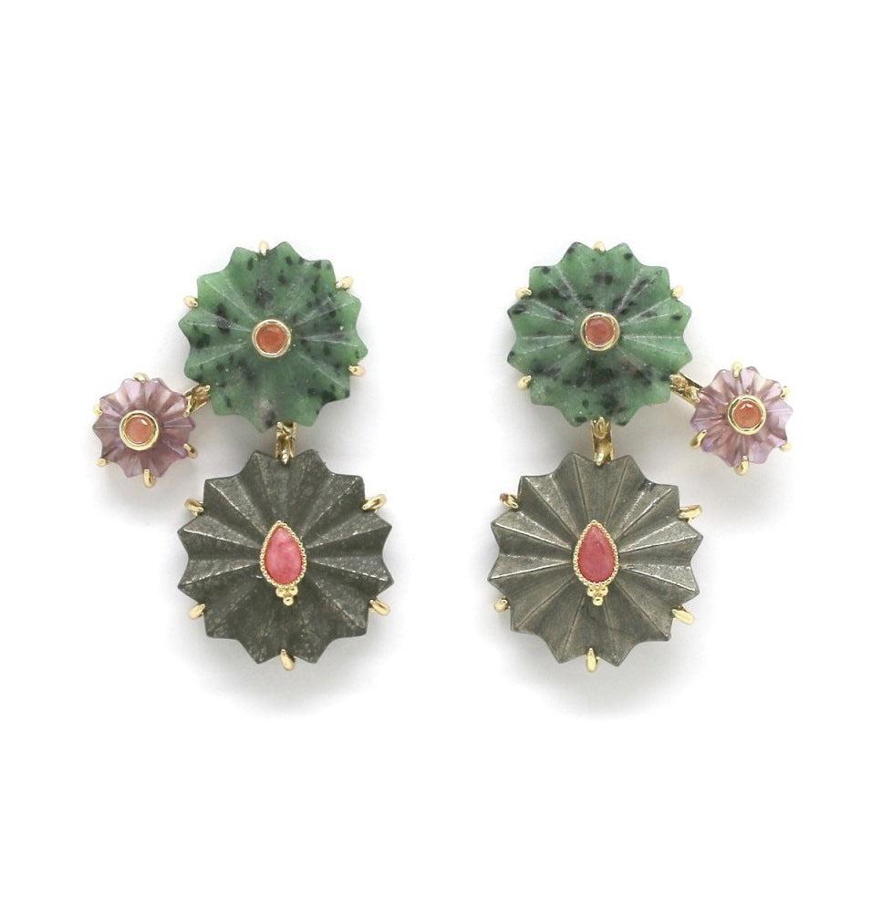 Auskarai su piritais "Žaidimas"