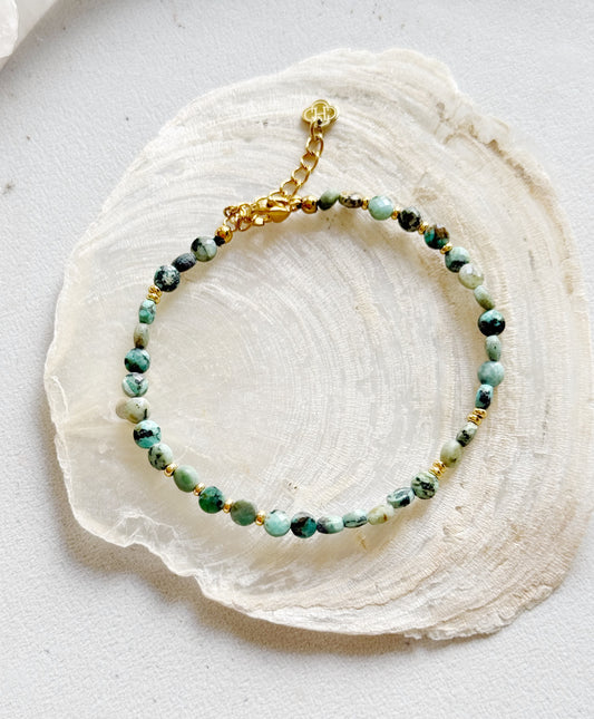 Pyrite and pearl bracelet