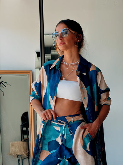 Kelnių ir palaidinės kostiumėlis “Vandenyno vėjas”