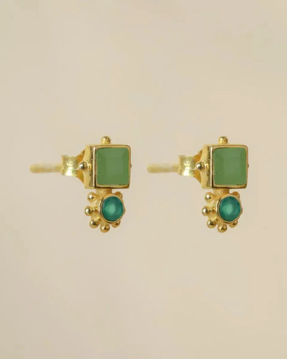 Chalcedono Auskarai "Balansas"