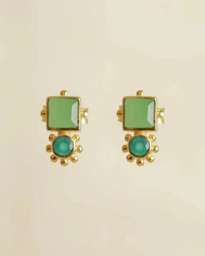 Chalcedono Auskarai "Balansas"