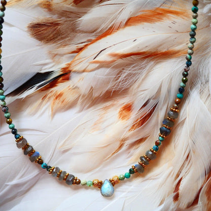 Turquoise and Labradorite necklace