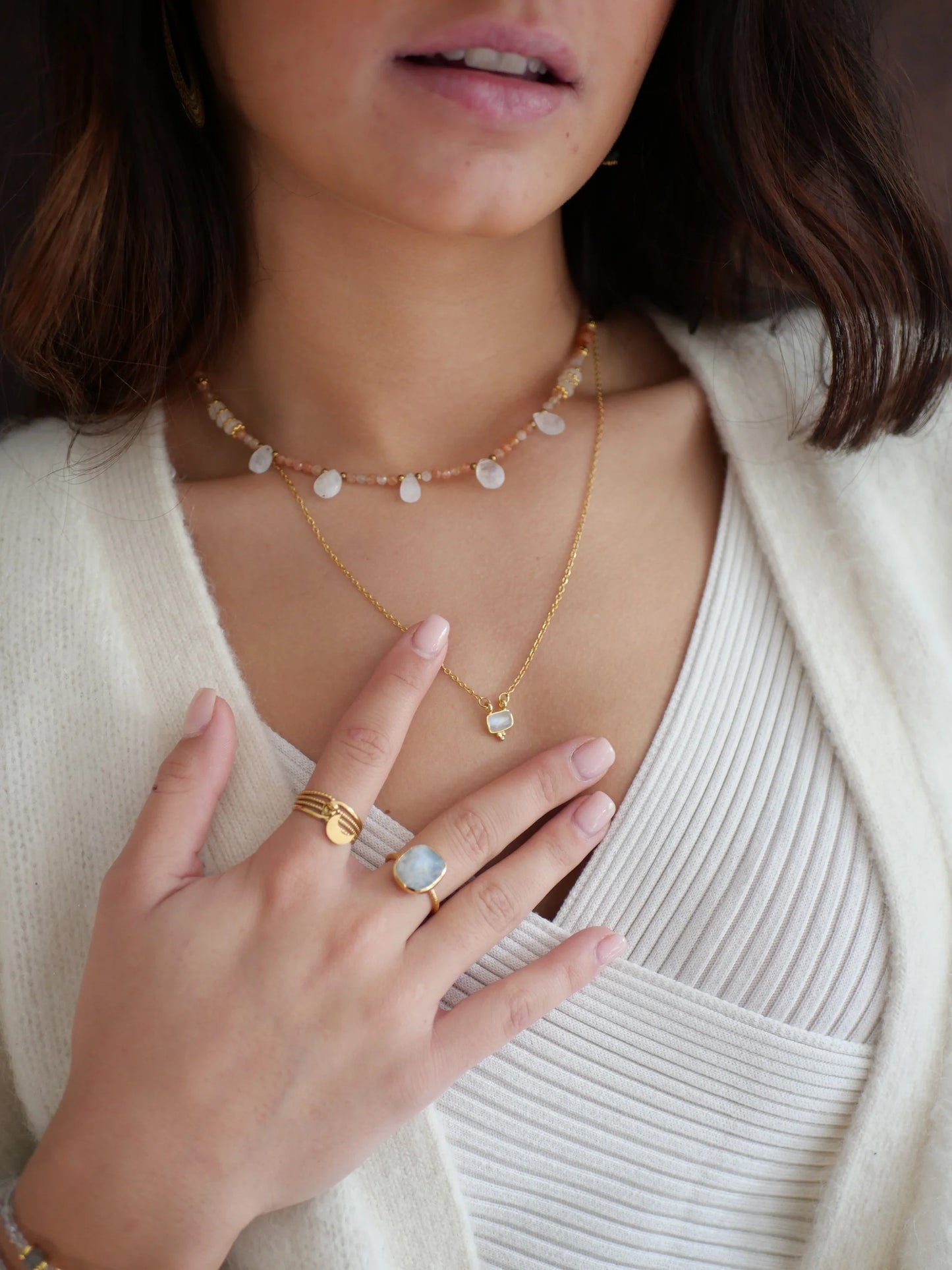 Ring with Moonstone "Harmony"