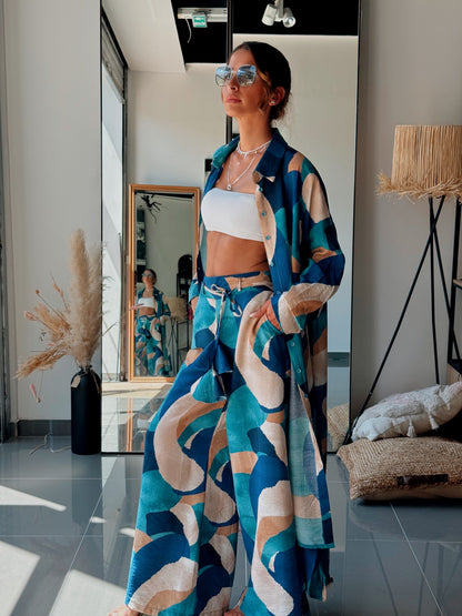 Kelnių ir palaidinės kostiumėlis “Vandenyno vėjas”