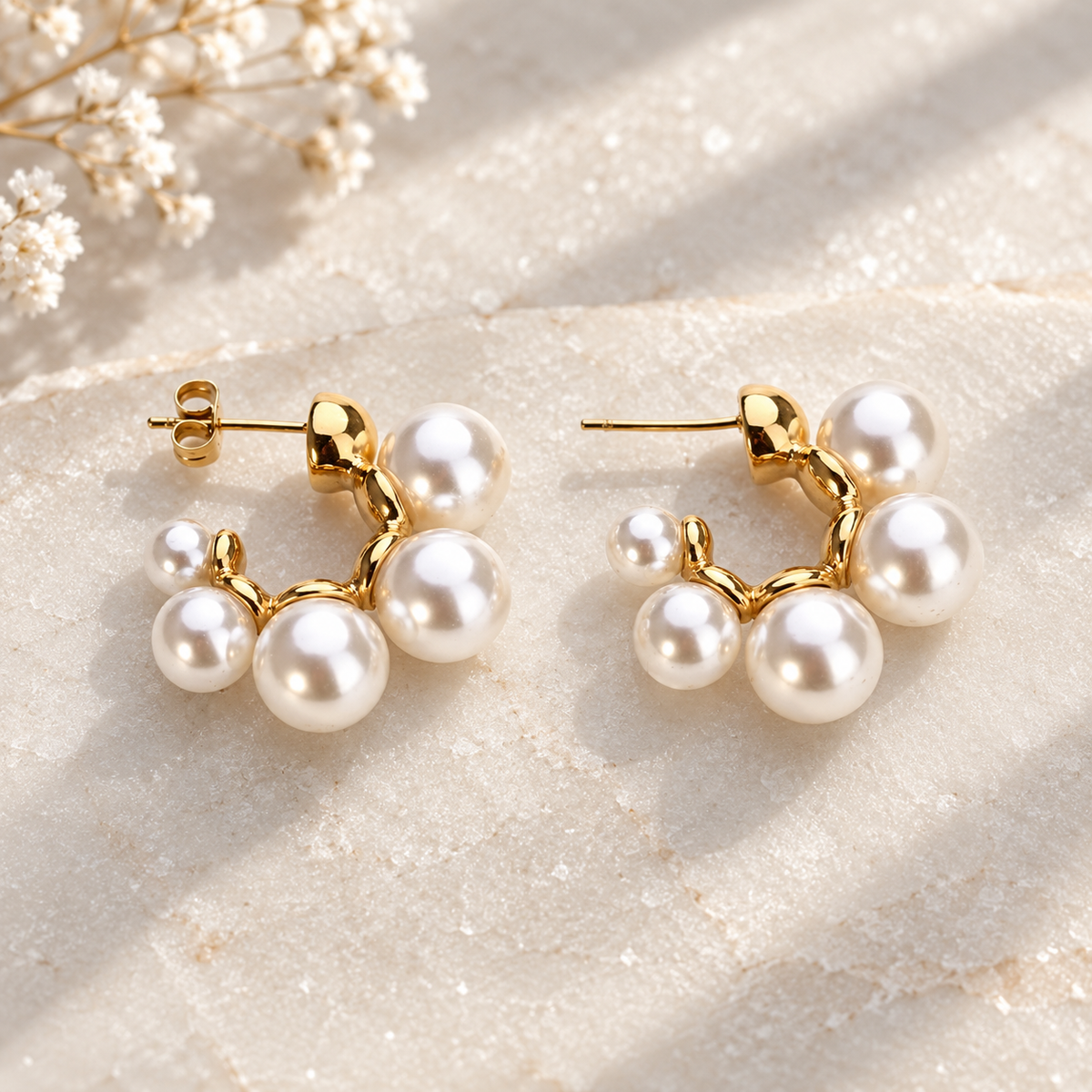 Pearl Earrings "Five"