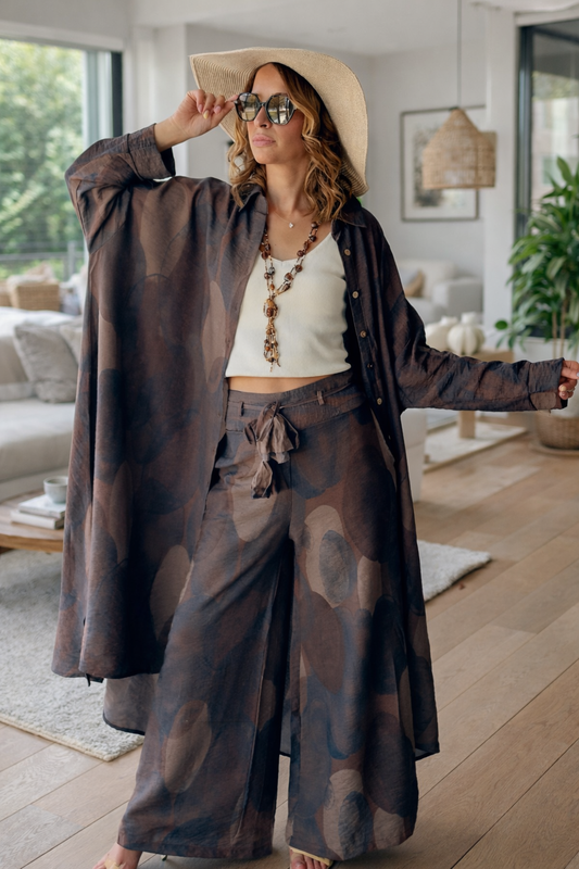 Kelnių ir palaidinės kostiumėlis “Dykumų mūza”