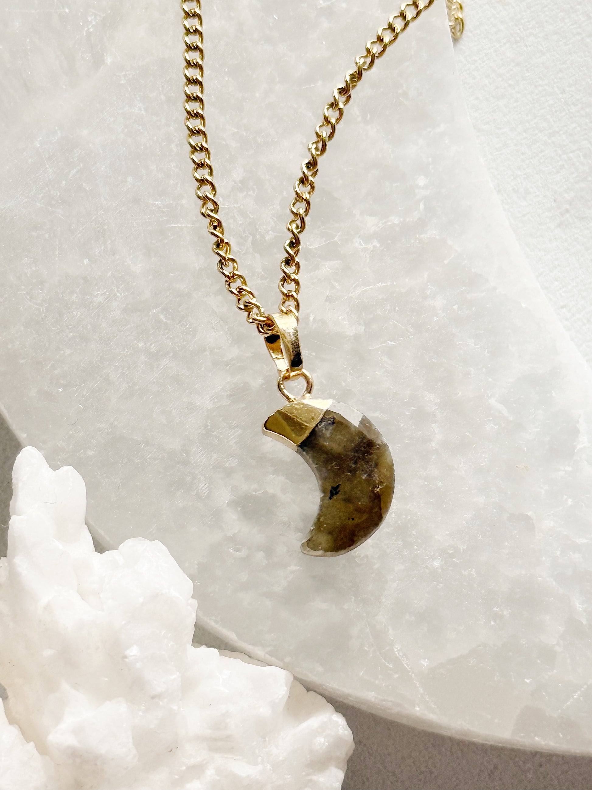 Necklace with labradorite "Moon"