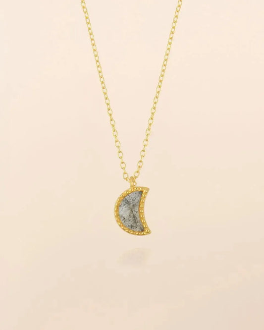 Kaklo Papuošalas su labradoritu "Mėnulis”