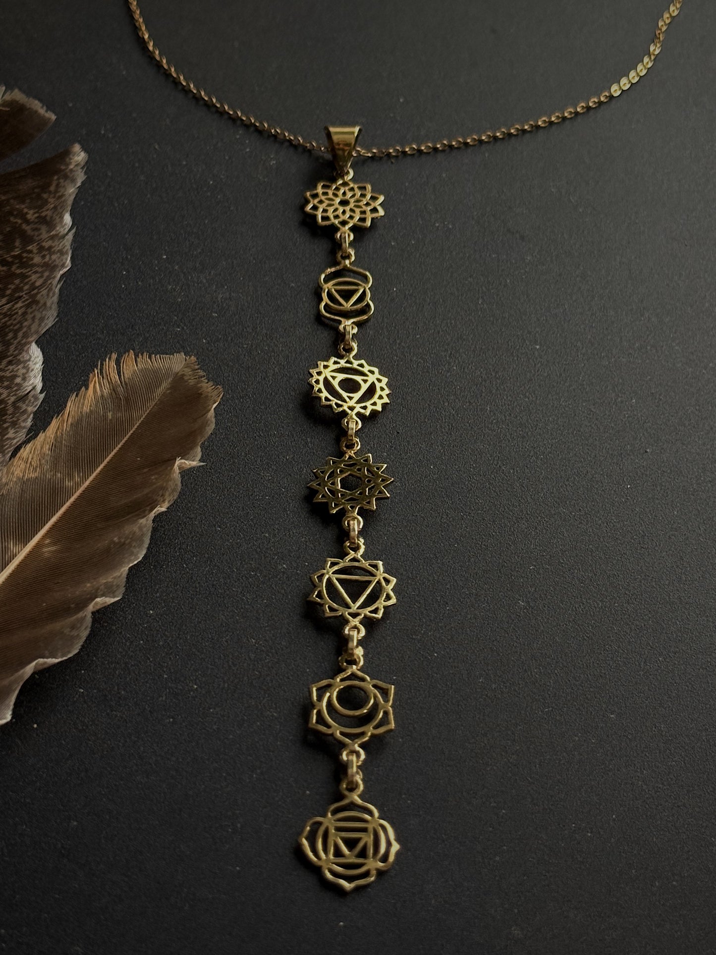 Kaklo papuošalas "7 čakros"