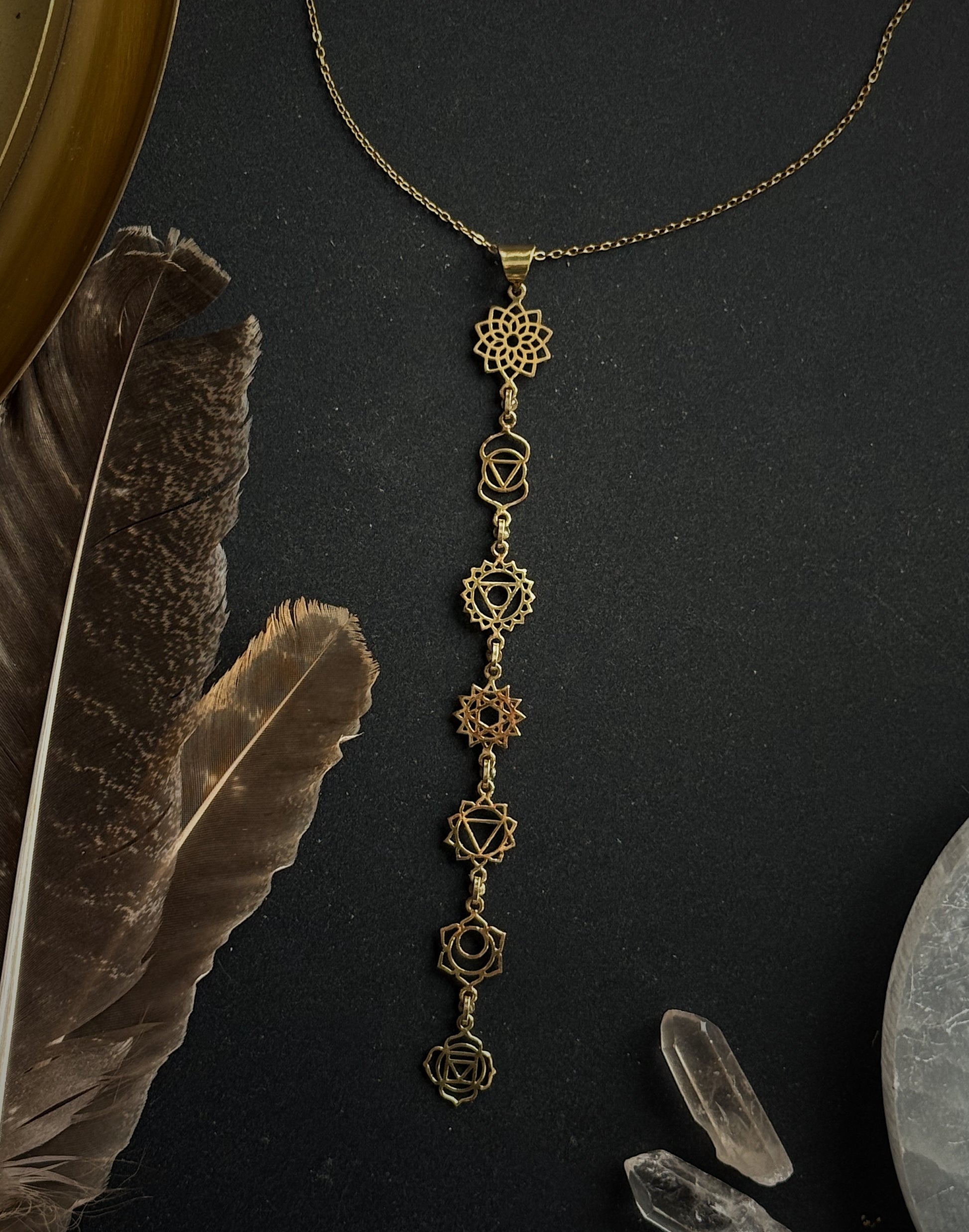 Kaklo papuošalas "7 čakros"