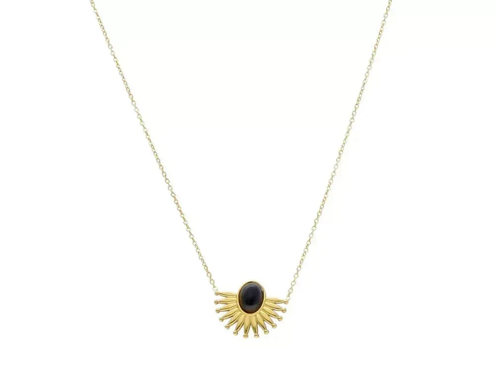 necklace and earrings set “Onyx Sun”