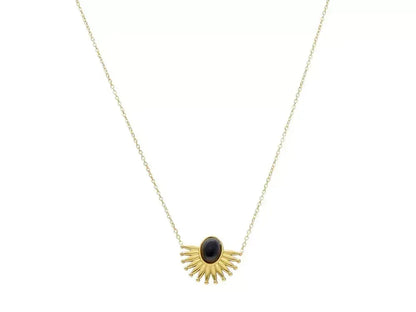 necklace and earrings set “Onyx Sun”