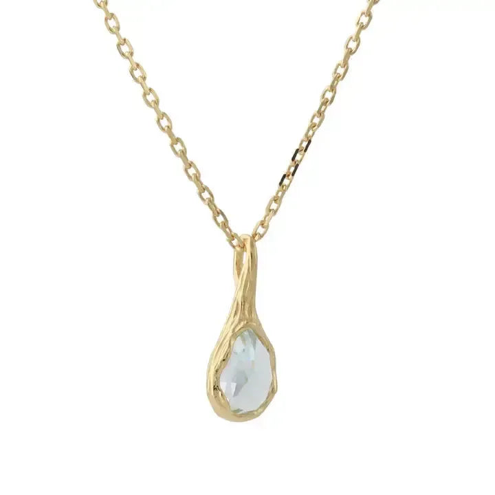 Kaklo papuošalas su topazo kristalu "Lašas"