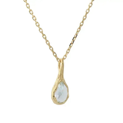 Kaklo papuošalas su topazo kristalu "Lašas"