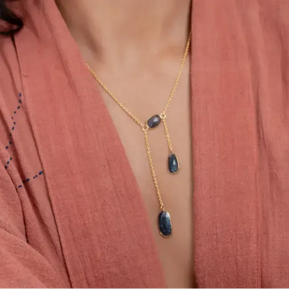 Kianito kaklo papuošalas "Trečioji akis"