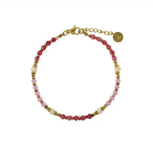 Krištolo ir perlų apyrankė