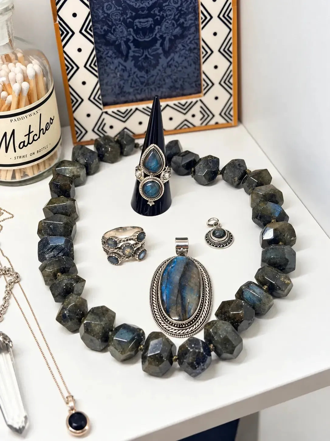 Silver Labradorite Pendant "Power"