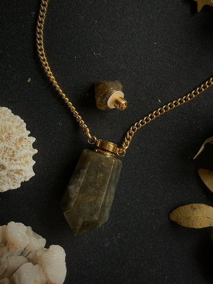 Labradorite Necklace - Perfume Bottle