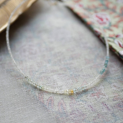 Moonstone and morganite necklace