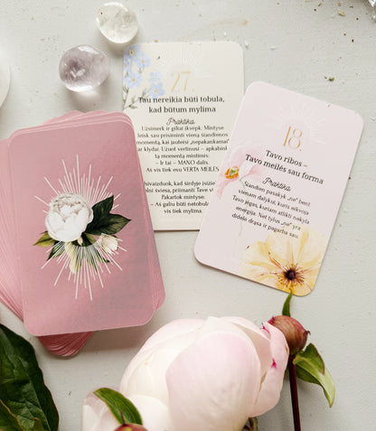 Mėnulio darbo kalendoriaus ir kortų "Širdies kelias" rinkinys