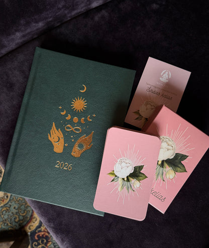 Mėnulio darbo kalendoriaus ir kortų "Širdies kelias" rinkinys