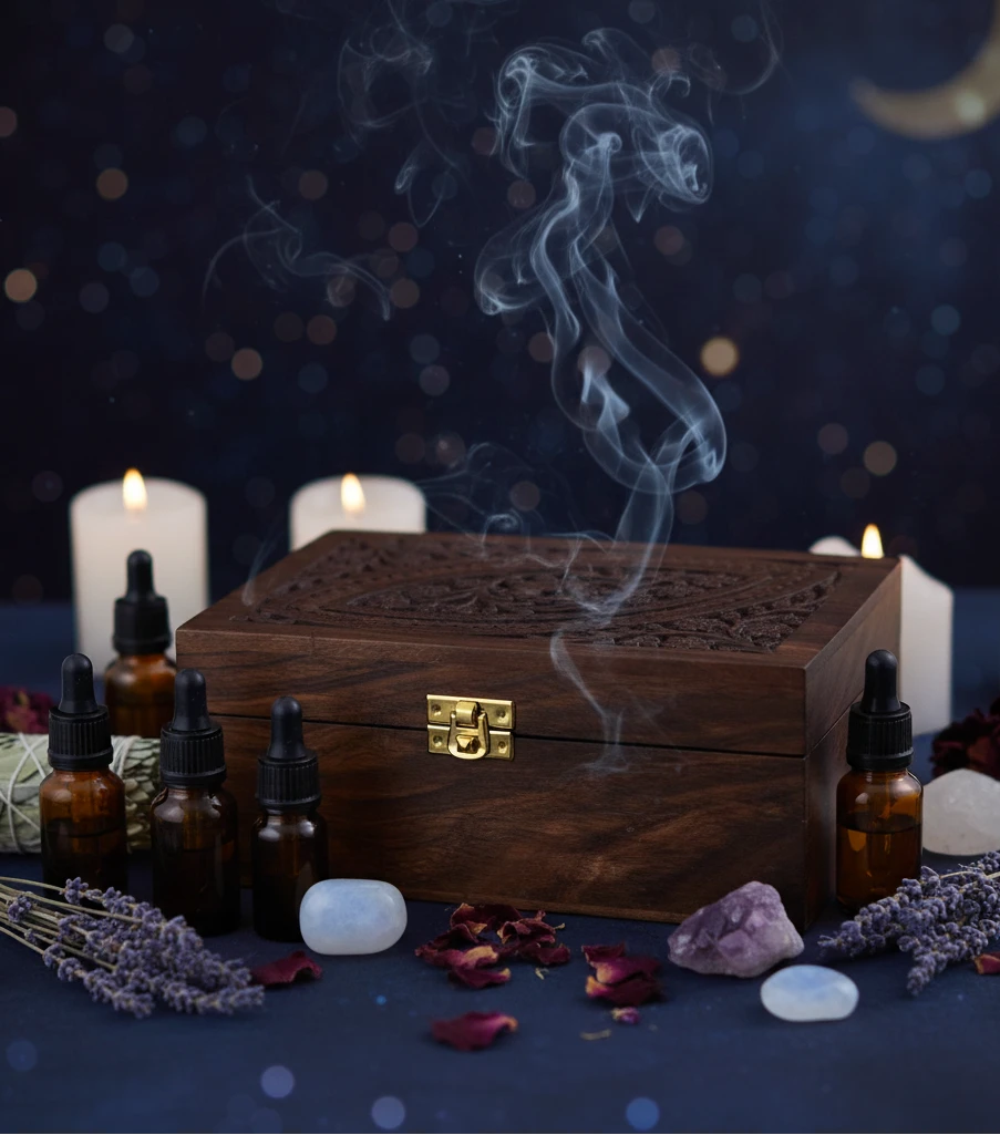 Wooden box "Lotus"