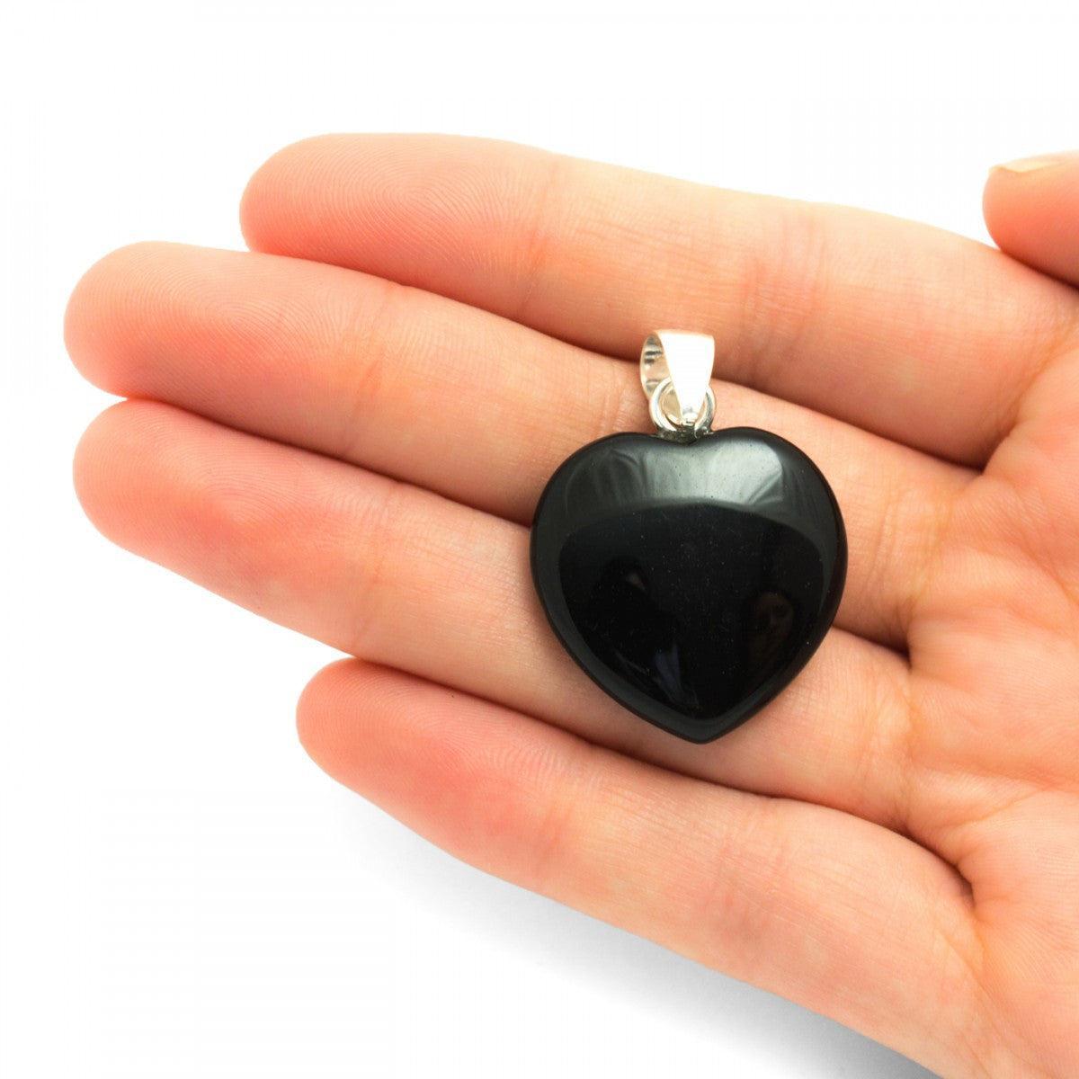 Obsidiano pakabukas „Širdis"