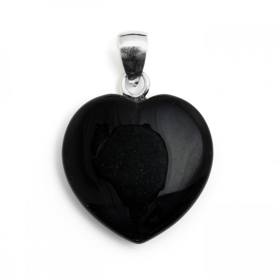 Obsidiano pakabukas „Širdis"