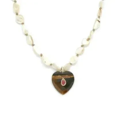 "Tiger's Heart" pearl necklace