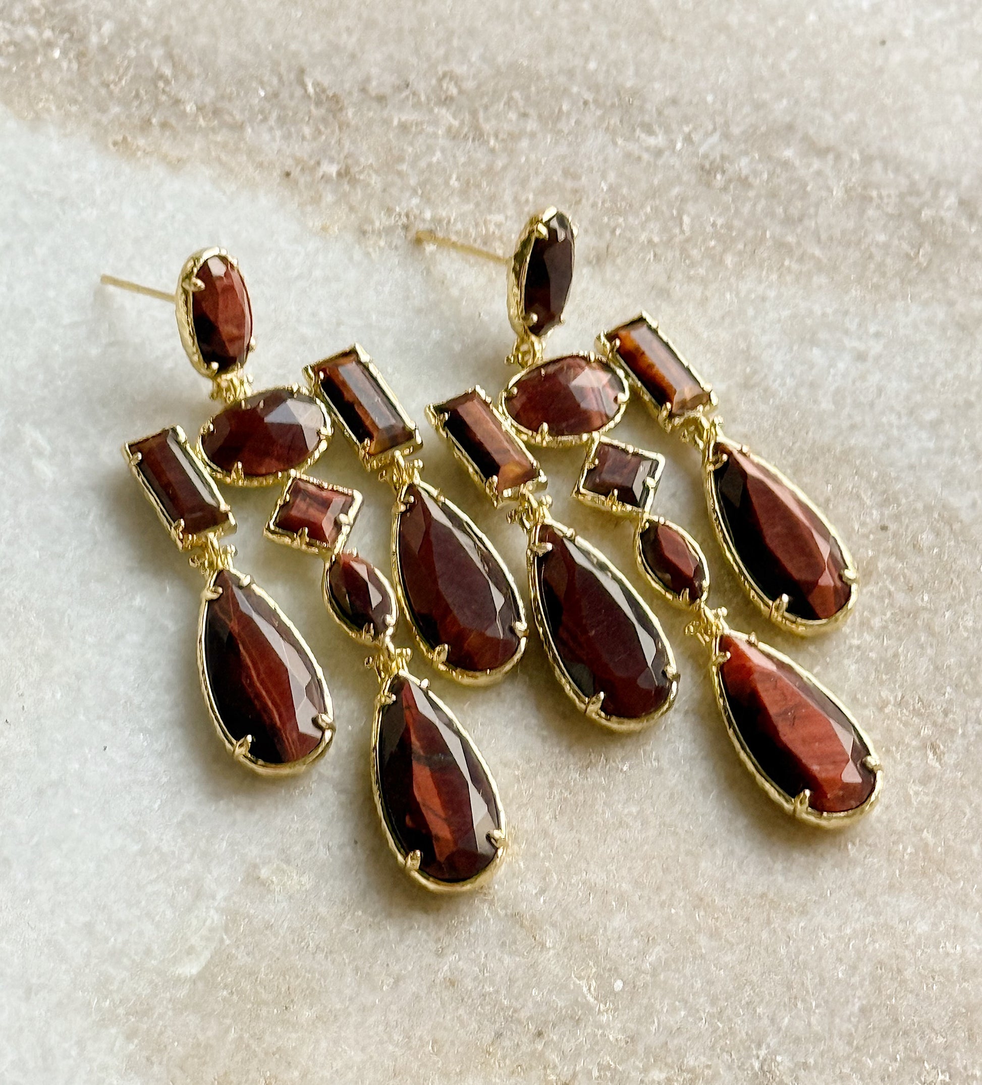 Raudonojo tigro auskarai "Ugnies valdovė"