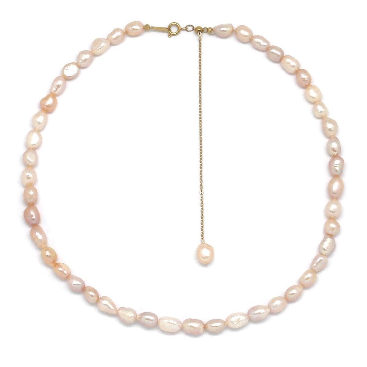 Pink pearl necklace "Tenderness"