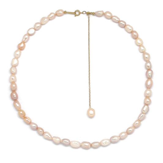 Pink pearl necklace "Tenderness"