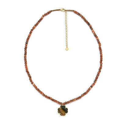 Rhodonite necklace "Abundance"