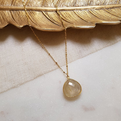 rutilated quartz necklace